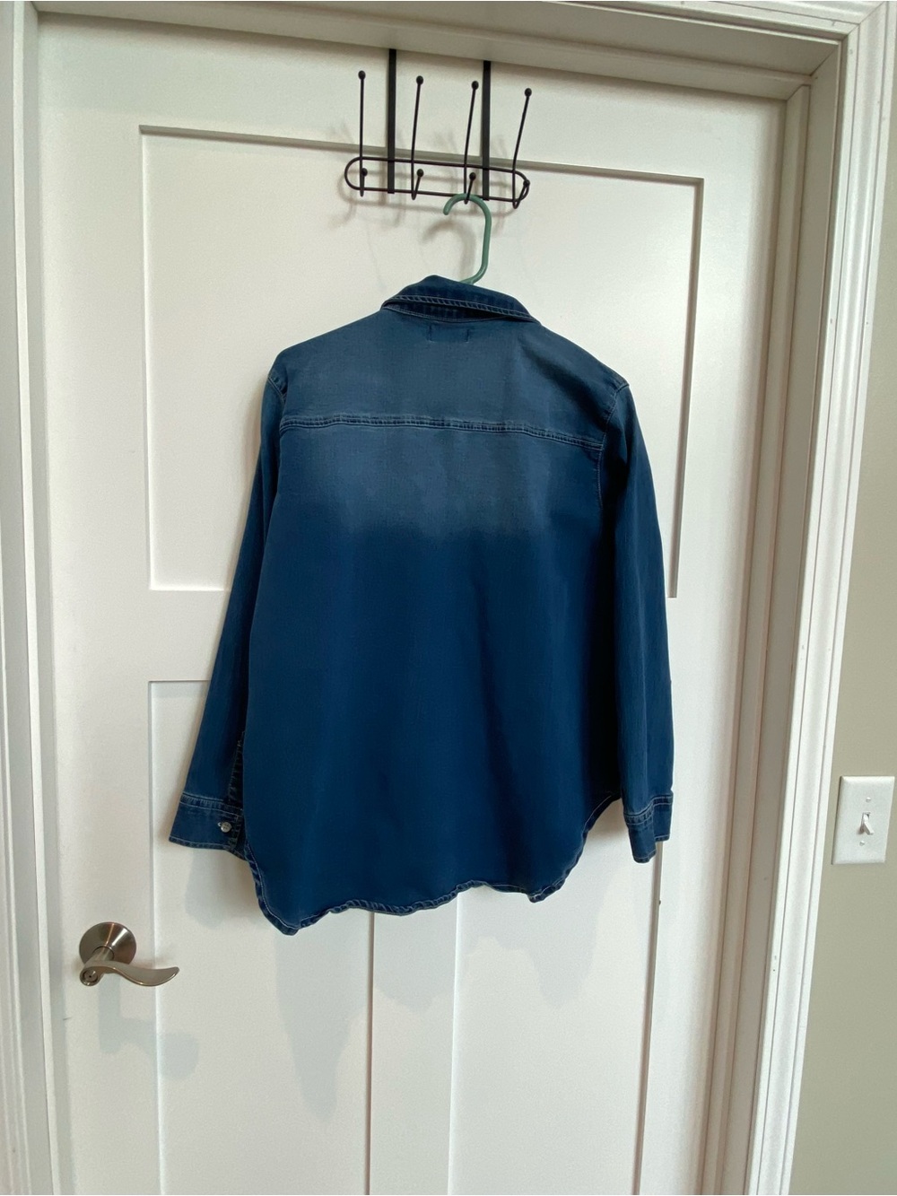True Religion Women's Blue Denim Button-Down Shirt Coastal Granola - Picture 16 of 16